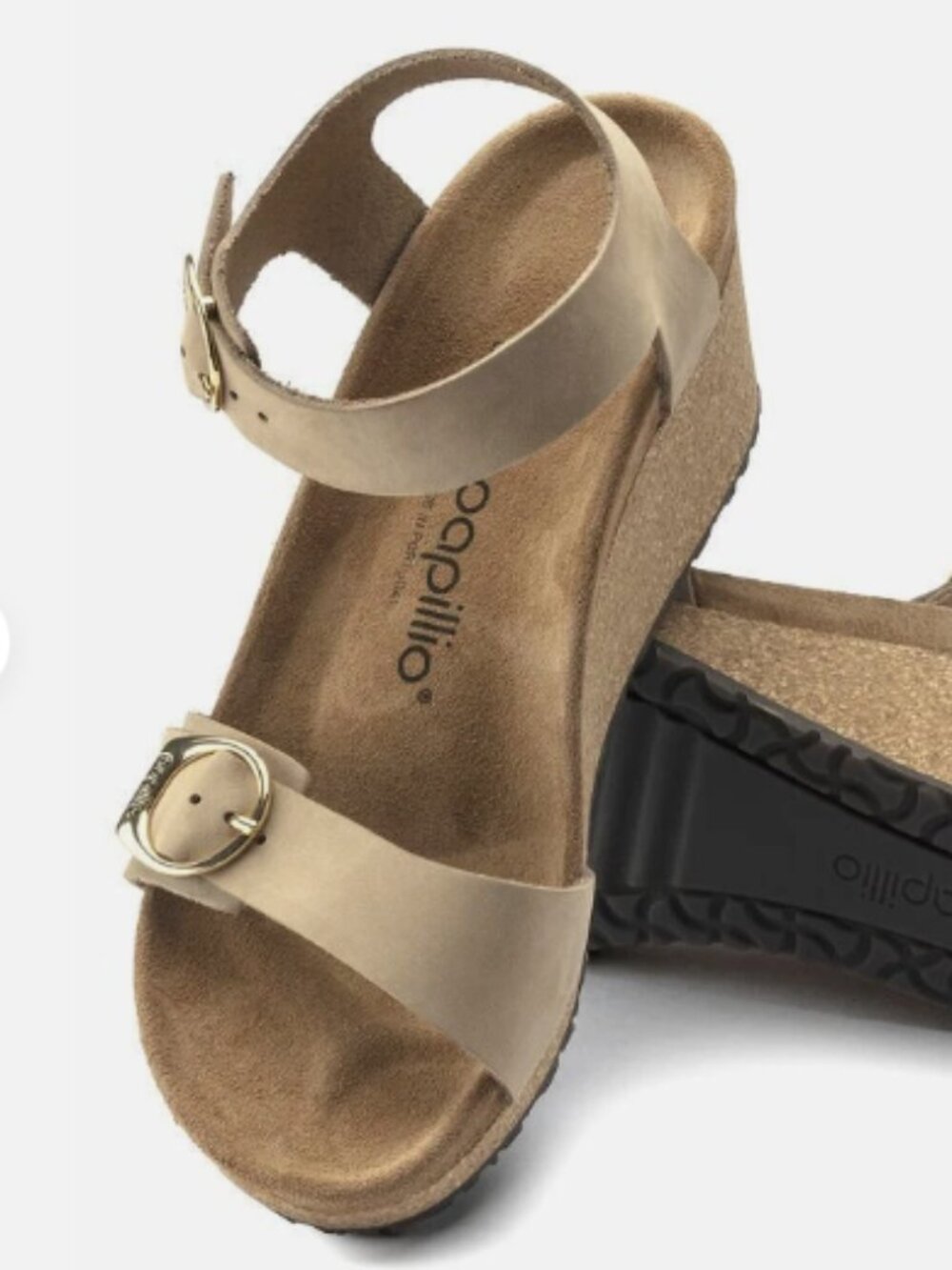 EUC! Papillio Birkenstock Soley Sandcastle Wedge Sandals Size 40 (9-9.5)